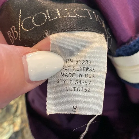 BB/Collections Velvet Metallic Romper 8 Ruffle Vintage EUC - Picture 6 of 10